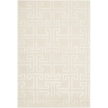Safavieh 2 x 3 ft. Small Rectangle Contemporary Tibetan Ivory and White Hand Knotted Rug TB832B-2